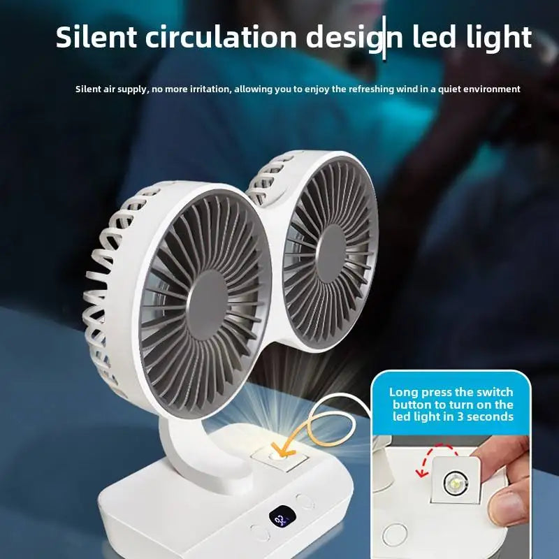 Zefyr Dual-Head Desk Fan