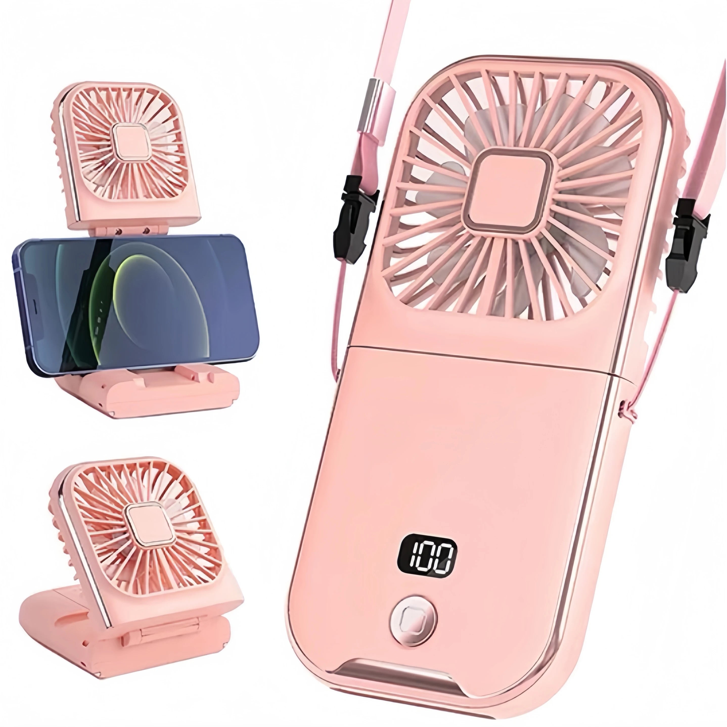 Zefyr Foldable 5-in-1 Mini Neck Fan with Digital Display