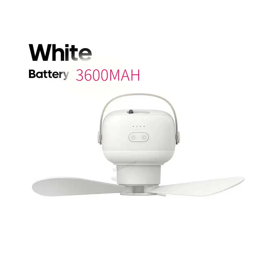 Zefyr Portable Hanging Ceiling Fan with Remote & LED Light