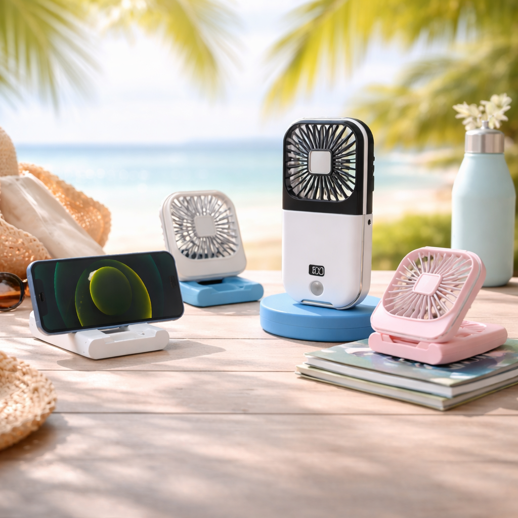 Zefyr Foldable 5-in-1 Mini Neck Fan with Digital Display